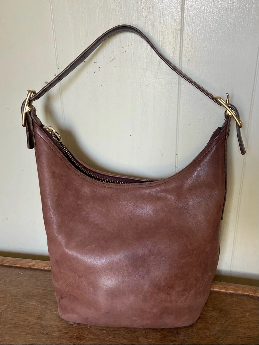 Coach Legacy West Classic Brown Leather Hobo Bag